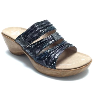 Abeo Women's Wedge Slides Heels Strappy Sandals Snake Print Multi Color Size 7 - Picture 1 of 12