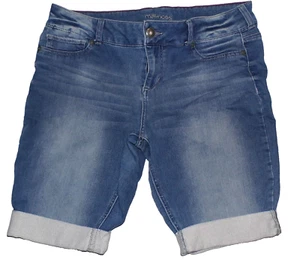 Women's Maurices cuffed blue denim Bermuda shorts size XL-R 35x11 - Picture 1 of 3