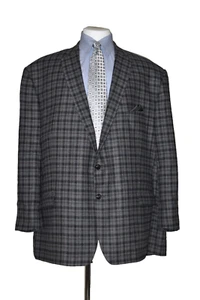 TailoRED Ermenegildo Zegna grau kariert Wolle Kaschmir Blazer Sport Mantel 52 L - Bild 1 von 7