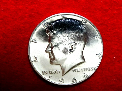 1966 KENNEDY SMS UNC 40% SILVER HALF DOLLAR   ITEM #26R Cover