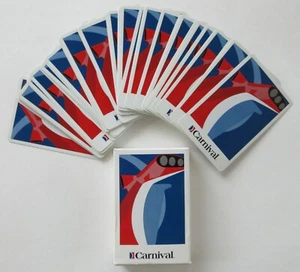 Tarjetas de juego de Carnival Cruise Lines rojo blanco azul una baraja usada - Imagen 1 de 4