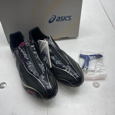 Asics Prima Diva Sprint 2 Fuchsia 银色田径钉鞋女式 7.5 码 — 第 1/4 张图片