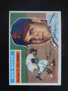 1956 Topps Baseballkarte #14 Ken Boyer weiße Rückseite (EX-MT/NM) - Bild 1 von 2