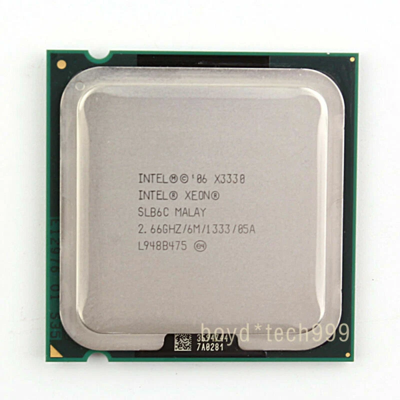 Intel Xeon X3330 CPU Quad Core 2.66Hz 1333MHz 6MB SLB6C LGA775 Processors - Image 1 of 1