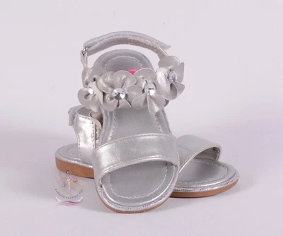Flowers by Zoe Girls Silver Sandals Sz 7 US / 23 EU $48 NWOB - Image 1 of 4