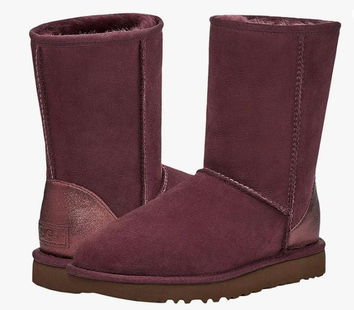 Botas UGG Classic Short II metálicas uva selvagem roxa tamanho 7 EUA - Imagem 1 de 1