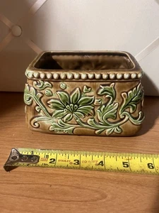 Pegatina vintage Inarco Japón caramelo marrón verde maceta rectangular años 70 E-3367 - Imagen 1 de 6