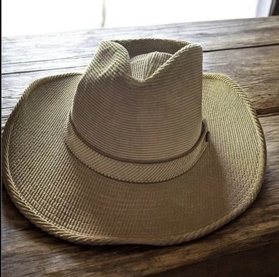 Sombrero de Vaquero Resistol Ranchman Vintage 7 5/8 Tostado Pana Western Autoconformable Foto 1 de 4