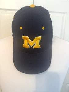 Vintage Michigan Wolverines Blue Fitted Hat Size 7 3/8 Zephyr NCAA GO BLUE!! - Picture 1 of 6