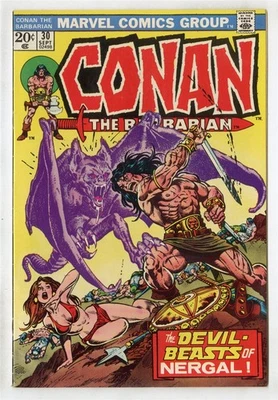 Conan il Barbaro #30 VF/NM 9.0 pagine bianche Marvel 1973 senza riserva - Immagine 1 di 2