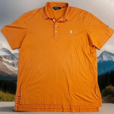 Polo Golf Ralph Lauren Pony Logotipos Coloniales Naranja Polo Para Hombres XL Ligero Foto 1 de 4
