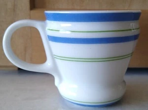 Starbucks 2007 Blue and Green Striped Espresso Cup 3 fl oz - Picture 1 of 5