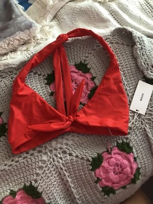 NUEVO Top de bikini Mikoh rojo con etiquetas talla mediana Foto 1 de 4