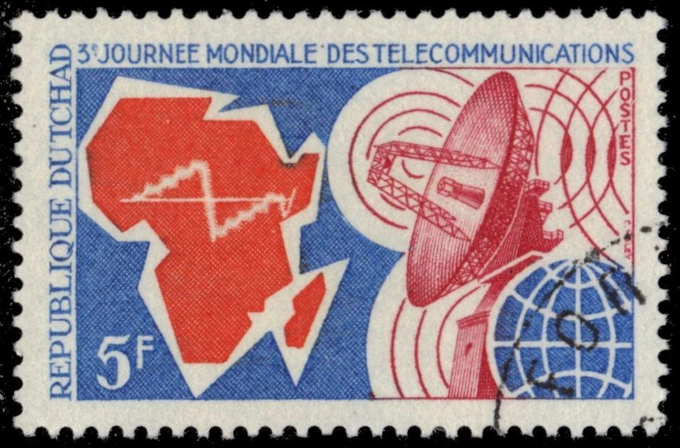 CHAD 237 (Mi383) - Día Mundial de las Telecomunicaciones "Antena de Radar" (pa75388) Foto 1 de 1