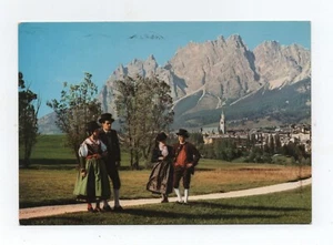 CORTINA D'AMPEZZO COSTUMI CARTOLINA VIAGGIATA ANIMATA ANNO 1978 - Imagen 1 de 2
