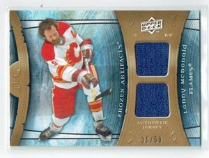 09-10 UD Artifacts Frozen Artifacts  Lanny McDonald  /50  Dual Jerseys  HOF