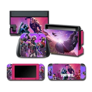 Gaming Purple Nintendo Switch Decal Skin Sticker Wrap Cover Protector - Picture 1 of 1