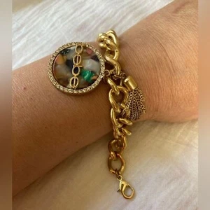 Bebe Vintage Logo Charm & Tassel Bracelet - Picture 1 of 4