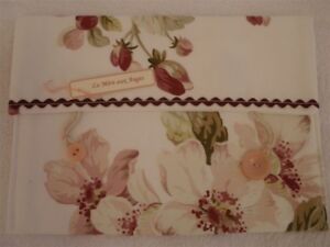 French Country Style Lingerie Pouch in Toile de Jouy 'Dog Rose' Fabric