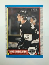 1989-90 Mike Krushelnyski 104 OPC Los Angeles Kings O-Pee-Chee Hockey Card 206Z