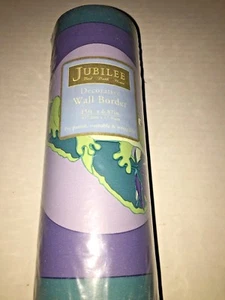 vtg Jubilee Froggie  Pre pasted Decorative  15' x 6.84" Wall Paper Border  NEW - Picture 1 of 6