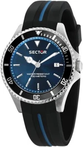 SECTOR 230 R3251161037 OROLOGIO UOMO NERO / BLU 43mm DATA LIST. 99€ SOTTOCOSTO - Foto 1 di 4