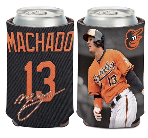 Baltimore Orioles Can Cooler 12 oz. Manny Machado Koozie Cover