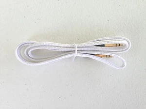 3.5MM 3FT AUX Auxiliary flat braided male cable FOR iPhone 4s 5c 6 iPod Nano mp3 - Picture 1 of 24