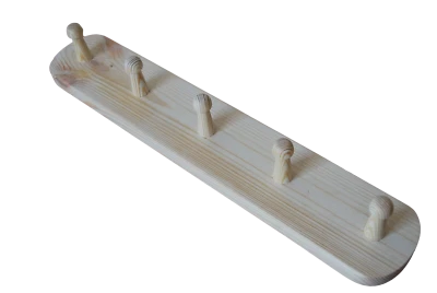 PINE HANGER ON THE WALL OR DOOR 5 PEGS - Image 1 of 4