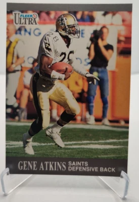 1991 Fleer Ultra #205 Gene Atkins New Orleans Saints football card - Image 1 of 2