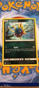 Pokémon TCG Carvanha Sun & Moon - Cosmic Eclipse 132/236 Regular Common-NM - Picture 1 of 2