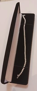 Certified Natural Diamond Bracelet 14K White Gold 9.70gr 0.70ct Rnd. Cut 7.50" - Picture 1 of 7