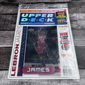 LEBRON JAMES 2003 UPPER DECK MAGAZINE w/ UNCUT RC IN 9 CARD SHEET & JUMBO 3D - Picture 1 of 4