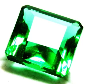 Certified Natural 52.30 Cts Emerald Cut Green Topaz Loose Gemstone R6128 - Picture 1 of 4
