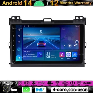 Autoradio 9" Android14 Carplay GPS SATNav DAB per Toyota Land Cruiser Prado 04-09 - Foto 1 di 13