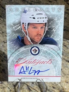 Artefactos de cubierta superior 2012-13 - Datos automáticos Aaron Gagnon #A-AG (AU) Winnipeg Jets - Imagen 1 de 2
