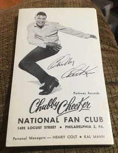 Chubby Checker National Fan Club Personal Managers Photo Card Parkway Records - Picture 1 of 2