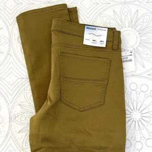 Nordstrom ABOUND Olive Slim Straight Jeans 32 x 31 NWT Stretch Twill 5-Pocket - Picture 1 of 9