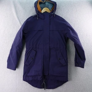 REI Cooperative Men's Small Navy Blue Hooded Parka Jacket "A Wilderness Spirit" - Picture 1 of 7