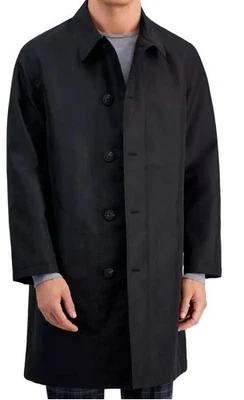 Gabardina reversible repelente al agua para hombre a medida calce relajado negra Foto 1 de 4