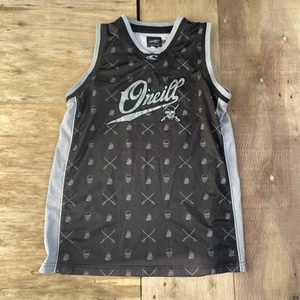 O’Neill Jersey Tank Herren Medium Schwarz Totenkopf Grungy Surf Skater - Bild 1 von 14