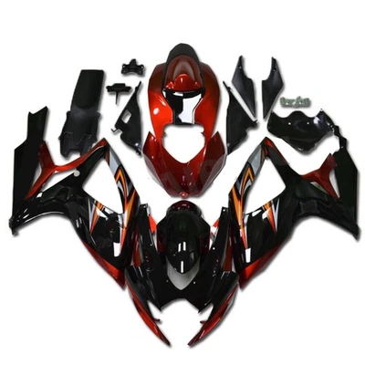Carenado de inyección rojo negro apto para Suzuki 2006 2007 GSX-R 600 750 GSXR600 K6 Foto 1 de 4