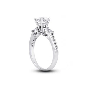 Anillo de compromiso clásico de oro de 14 k con diamantes naturales redondos de 2,43 quilates G-SI2 - Imagen 1 de 3