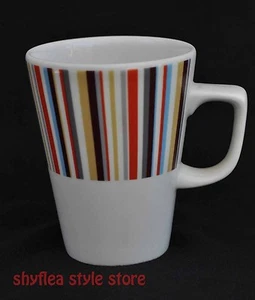 Churchill Soho Coffee Mug Vertical Stripes Cup England Masculine Colors  - Picture 1 of 2