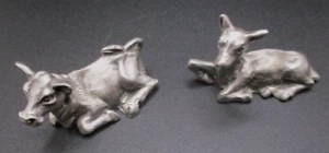 Hudson Pewter Noah's Ark Collection Cow 3931 & Deer 3278 - Picture 1 of 7
