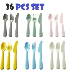 IKEA Kalas Besteck Set Kinder Kinder Besteck Löffel Gabel Messer Kunststoff Set 36-teilig - Bild 1 von 5