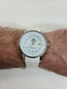 White Watch Save the World - Peace Large Face Discontinued Model White Ribbon - Picture 1 of 10