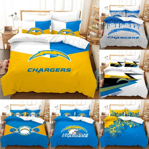 Los Angeles Chargers Bedding Set 3PCS Duvet Cover Pillowcase Comforter Cover NEW Cover
