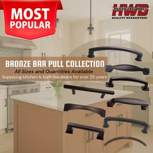 Cabinet Handles Pulls *Brushed Oil Rubbed Bronze* Collection Kitchen Bath Knobs - Picture 1 of 44