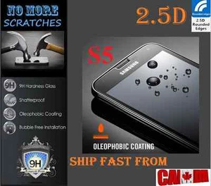 2.5D 9H Premium REAL Tempered Glass Samsung Galaxy S5 SV S 5 Screen Protector - Photo 1 sur 6